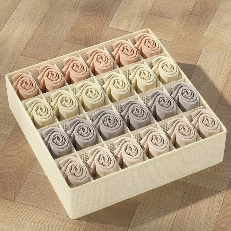 1-2Stck Unterwäsche Lagerung Boxen Socken Kleidung Lagerung Organizer Vlies Stoff Schublade Typ Höschen Drei-stück einstellen Kasten Kasten Hause