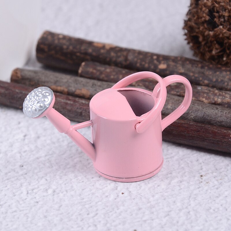 1/12 Poppenhuis Metalen Gieter Tuin Miniatuur Decoratie Voor Kinderen Kids Poppen Acces Miniatuur Meubels