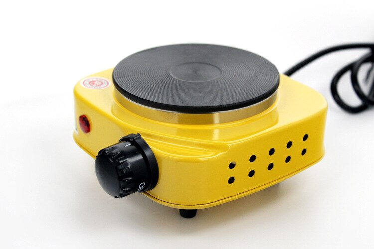 Mini Elektrische Kookplaat Kookplaat Koken Plaat Multifunctionele Koffie Thee Kachel Huishoudapparatuur Platen Voor Keuken 220V 500W: yellow / Au
