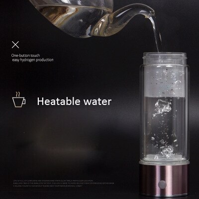 Spe/pem rico copo de hidrogênio gerador de água energia hidrogênio-rico alcalino água ionizador garrafa led portátil anti-envelhecimento saudável copo