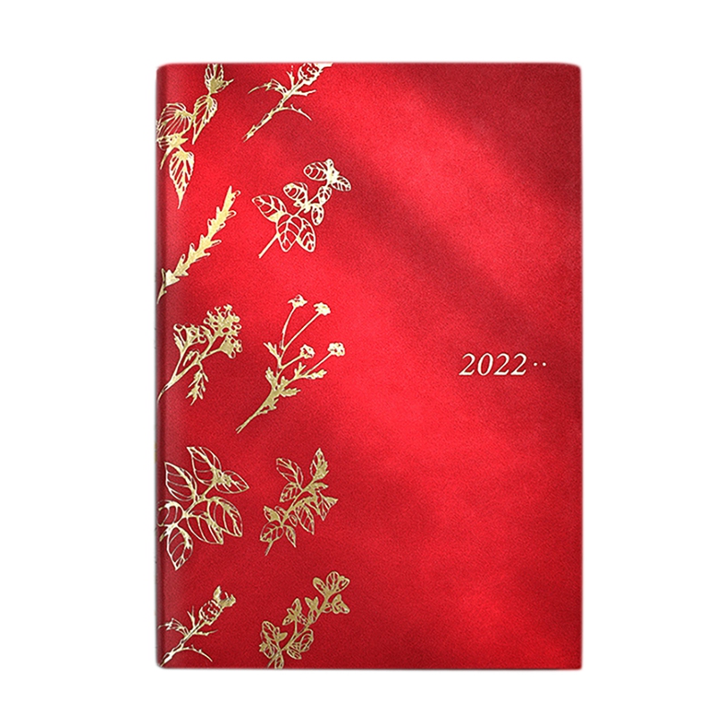Planner Organizer Small A7 Notebook Notepad Flower Diary Office Sketchbook Weekly Calendar Note Book: Red