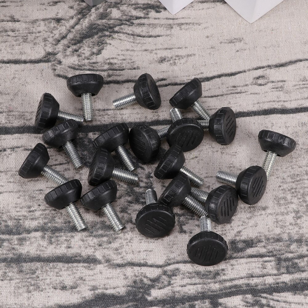 20PCS Furniture Foot Height Adjustment Foot Screw Adjustment Foot Leveling Foot Black: Default Title