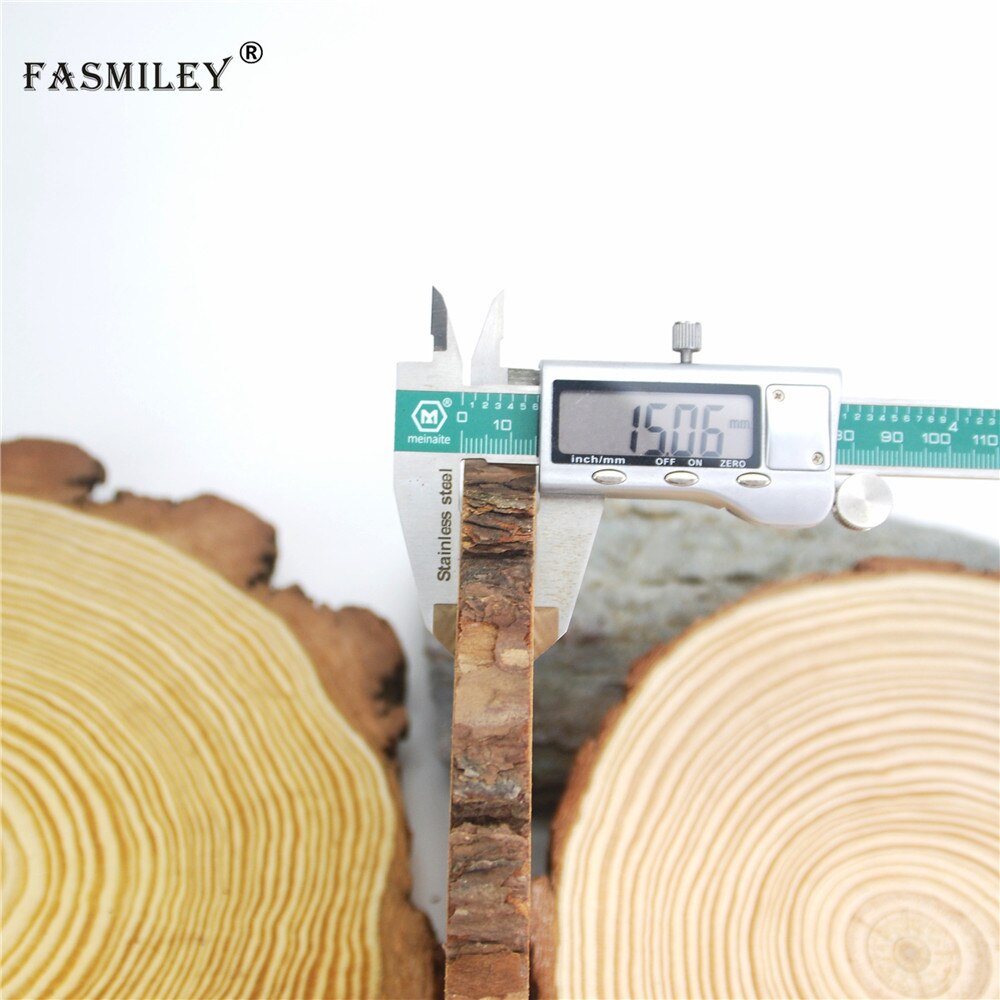 Rodajas de madera redondas naturales grandes círculos discos de corteza de árbol manualidades decoración de pintura de de boda 12-18cm 1 Uds wd03