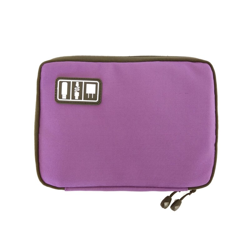 3C Digital Bag Men Travel Gadgets Pouch Power Cord Charger Headset Organizer Drive Electronic Suitcase Accessorie: Purple