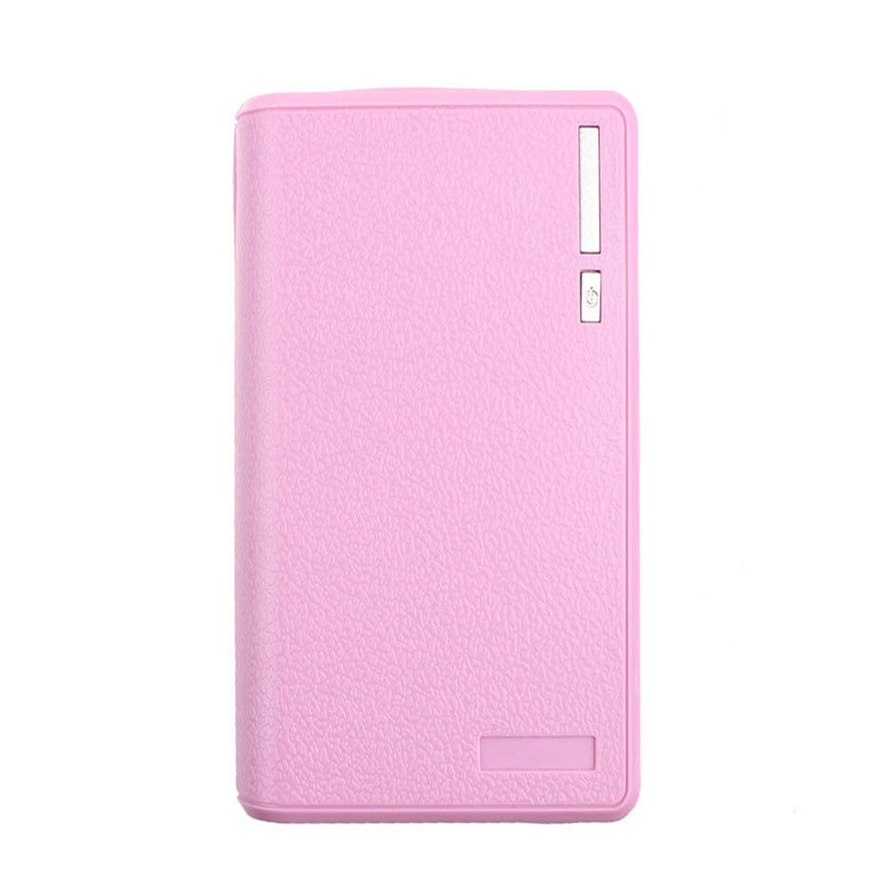 Geen Lassen Batterij Case Duurzaam Houder Container Grote Capaciteit Draagbare Power Bank Buitenste Usb Opladen Voor 18650 Batterij: Pink for 6pcs