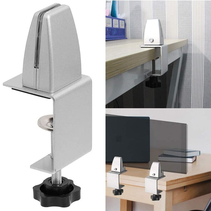 Sneeze-Soporte de abrazadera para escritorio, abrazadera de sujeción con División para paneles acrílicos gruesos de 1/8 pulgadas a 1 pulgada, abrazadera ajustable en forma de C