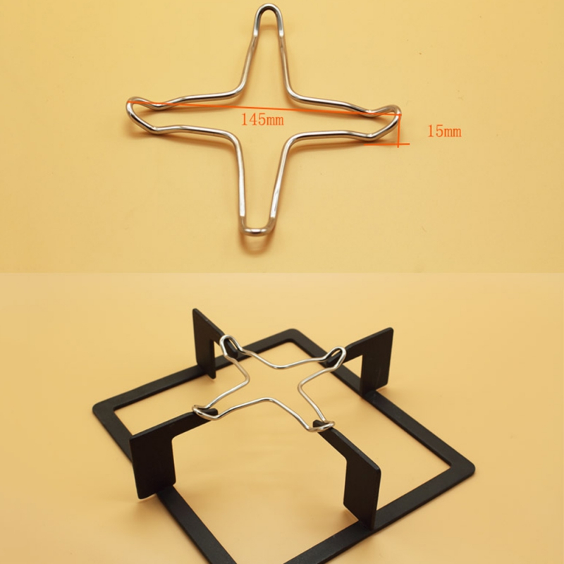 1pcs Stainless Steel Gas Stove Spare Pot Holder Cooking Metal Trivet Pot Holder Kitchen Tool: Four claw small rack