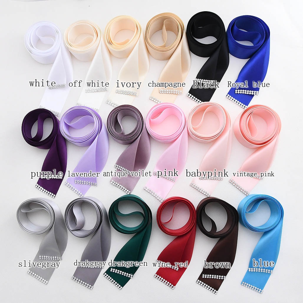 4CM Wedding Belts Accessories Girl Party Prom Decoration With Satin Ribbons and Thin Ribbon 4CM Width 100%