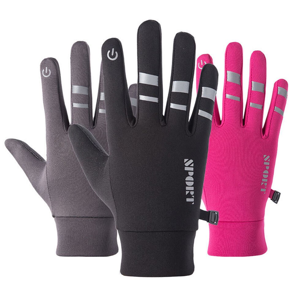 LOOGDEEL-guantes de pesca térmicos para hombre y mujer, manoplas antideslizantes de dedo completo, cálidas, a prueba de viento y con pantalla táctil, para invierno