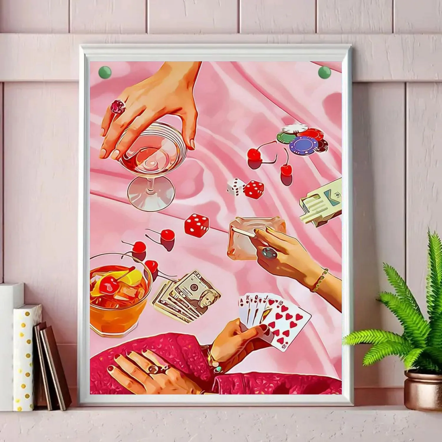 1pc Verf op nummer Kit voor volwassenen Beginner op canvas, schildersets voor volwassenen, doe-het-zelf-hobby's voor vrouwen, frameloos