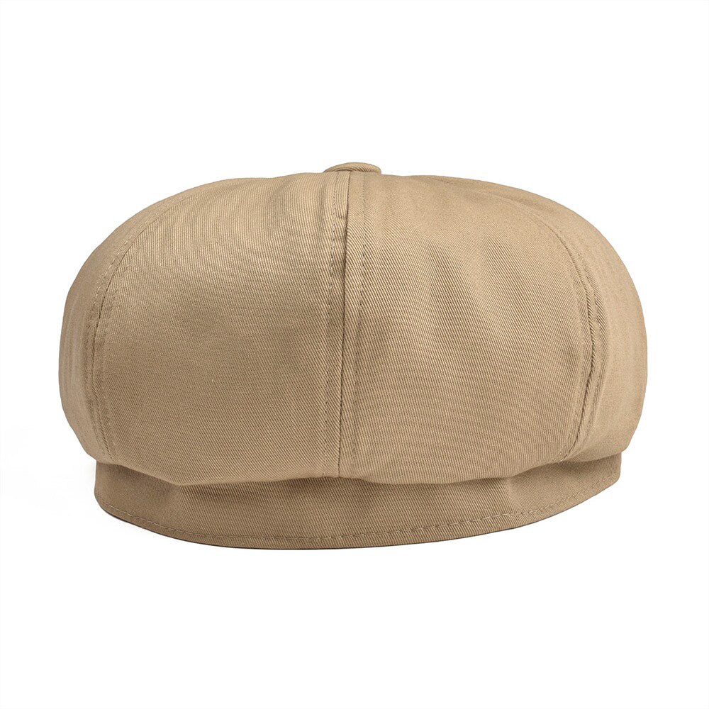 Grand grand casquette gavroche hommes sergé coton huit panneau chapeau femmes boulanger garçon casquettes kaki rétro chapeaux mâle Boina béret 003