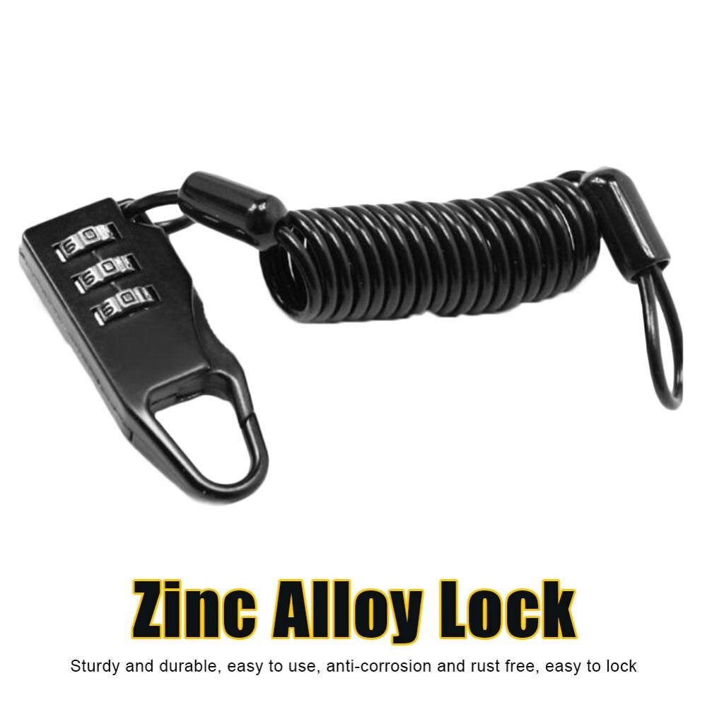 Kask lina stalowa zamek szyfrowy motocykl przenośne elektryczne blokada samochodu odkryty wioślarz górski lina stalowa kłódka czarny
