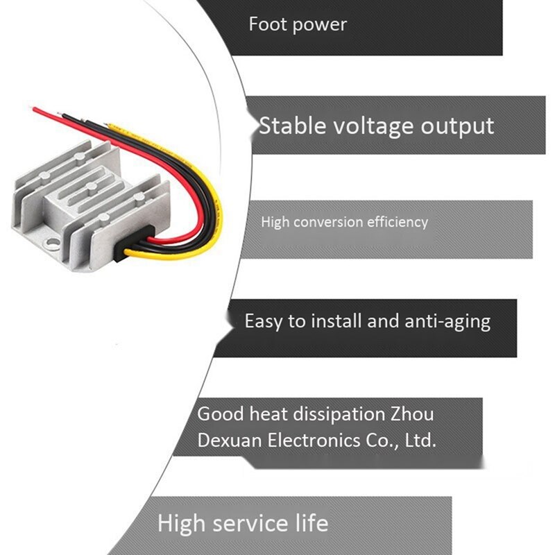 Convertidor de CC de 24V a 12V, 30A, 360W, reductor y regulador de convertidor de CC/CC, 24V, reductor a CC de 12V, 30A, 360W
