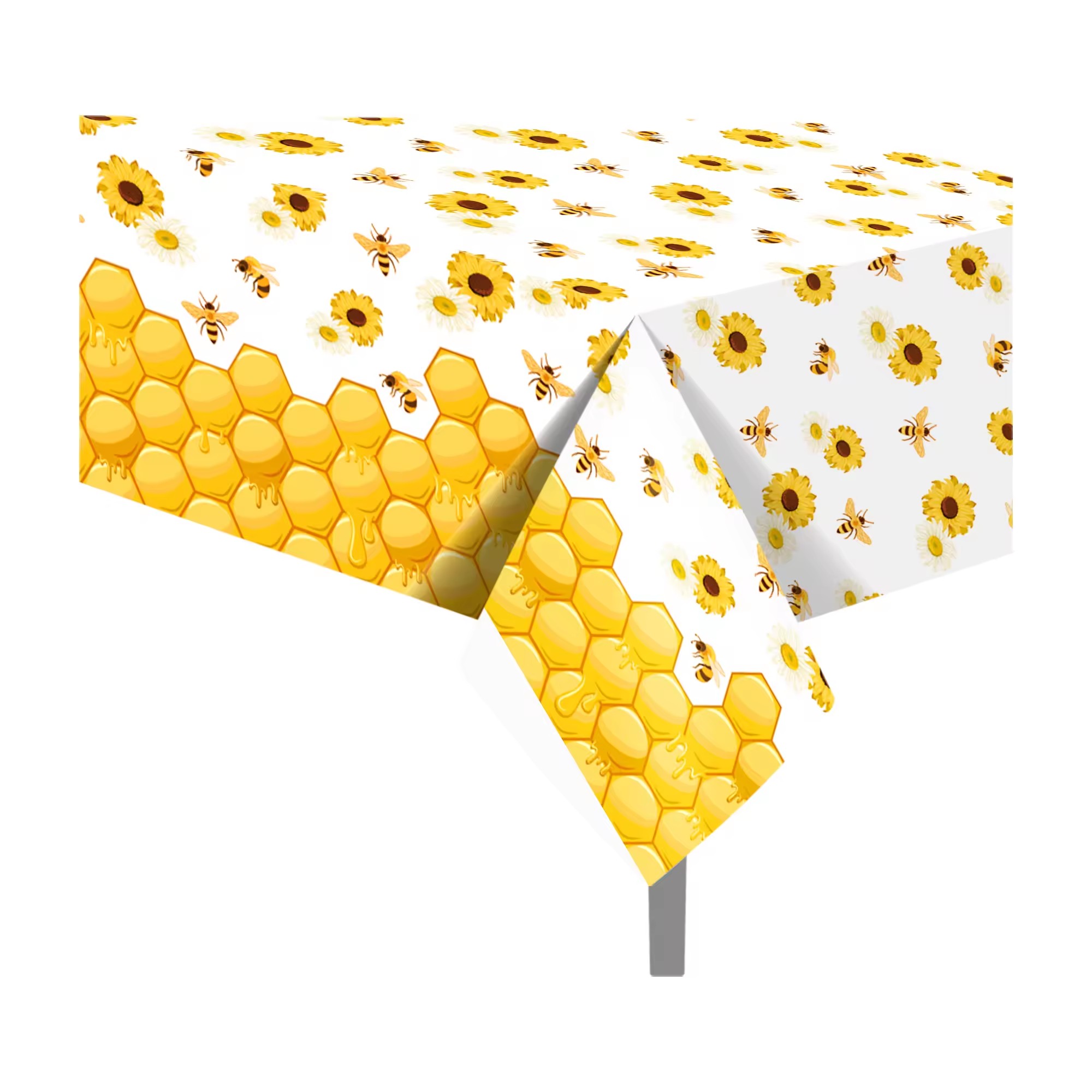 Honingbij Zonnebloem PE Tafelkleed Verjaardagsfeestje Decoraties Plastic Tafelkleed Wegwerp Camping Mat Feestartikelen
