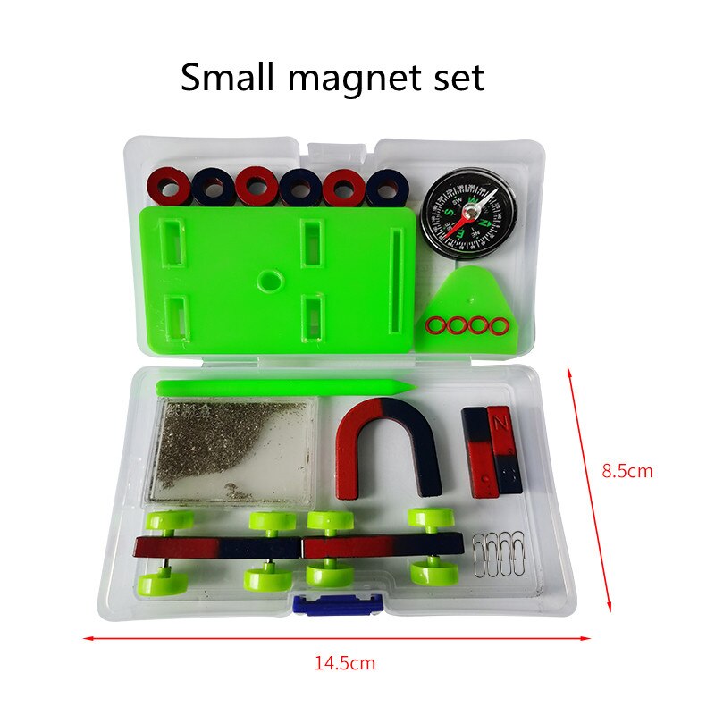 Magnet Set Magnetic Levitation Box Scientific Experiment Teaching Aids Large Experimental Box U-shaped Strip Compass Magneticcar: Small suit