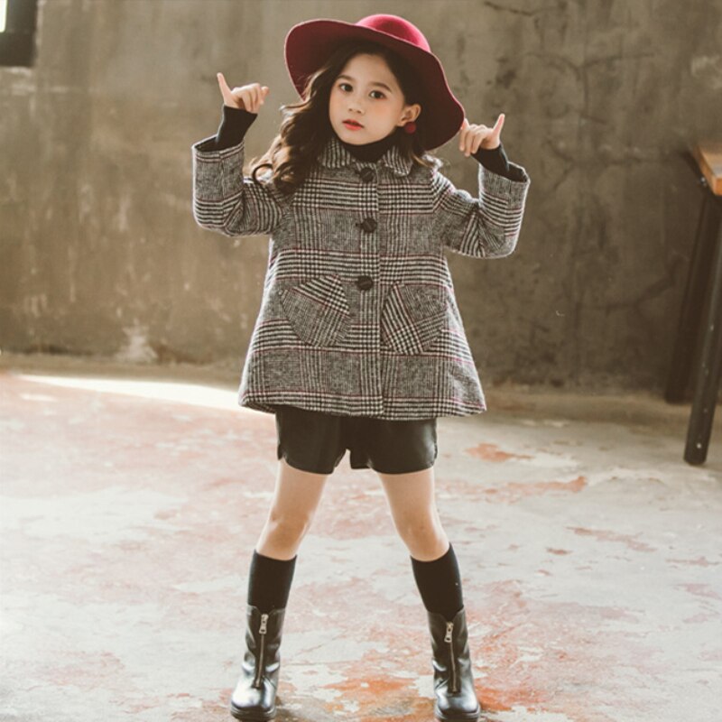 Capispalla per bambina cappotto per bambini capispalla 2022 bavero addensare caldo inverno autunno cappotto Cardigan abbigliamento formale per bambini: Grey / 12T