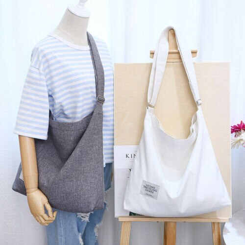 Frauen Segeltuch Handtasche Schulter Taschen groß Tote Geldbeutel Reisen Bote Landstreicher Tasche