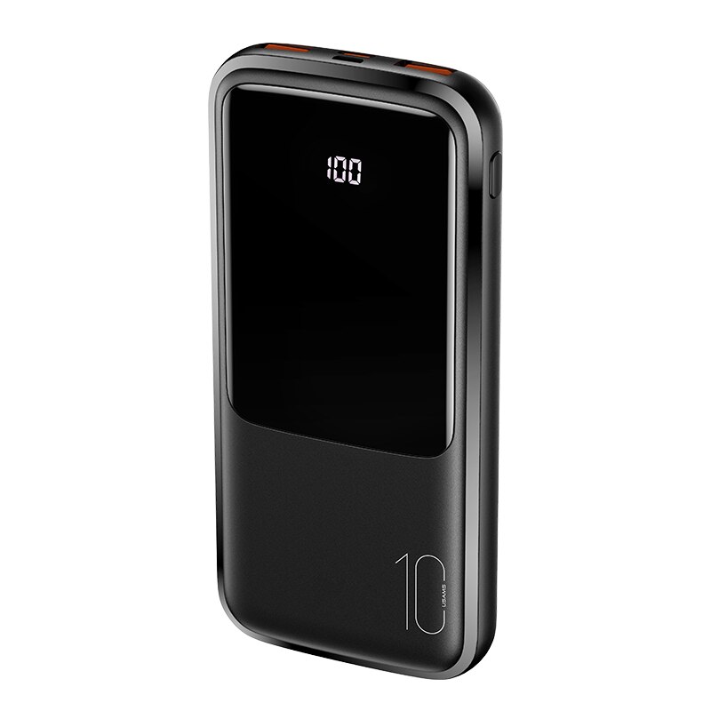Usams  pd 22.5w schnelllade-powerbank mit digitalanzeige,  qc3.0 mah 10000 tragbarer externer akku für smartphone, tablet und laptop: 10w