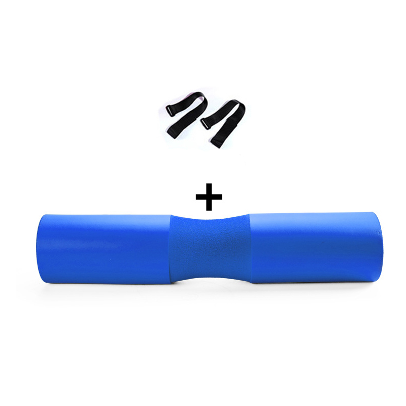 Power guidance barbell squat pad/vægtløftning polstret nakke &amp; skulderbeskyttelsespude - til stang, hoftestød 45*9cm: Blå uden logo