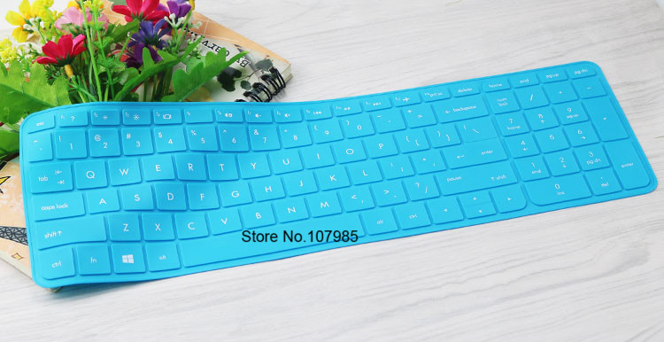 15 15.6 inch Soft Silicone Keyboard Protector Cover Skin For HP 250 G5 Pavilion 15 ENVY 15 TPN-C125 TPN-C126 HQ-TRE: AllBlue