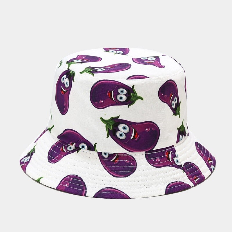 Cartoon Printed Cute Bucket Hat Summer Reversible Fishermant Hat For Women Men Street Hip Hop Fishing Cap Gorro