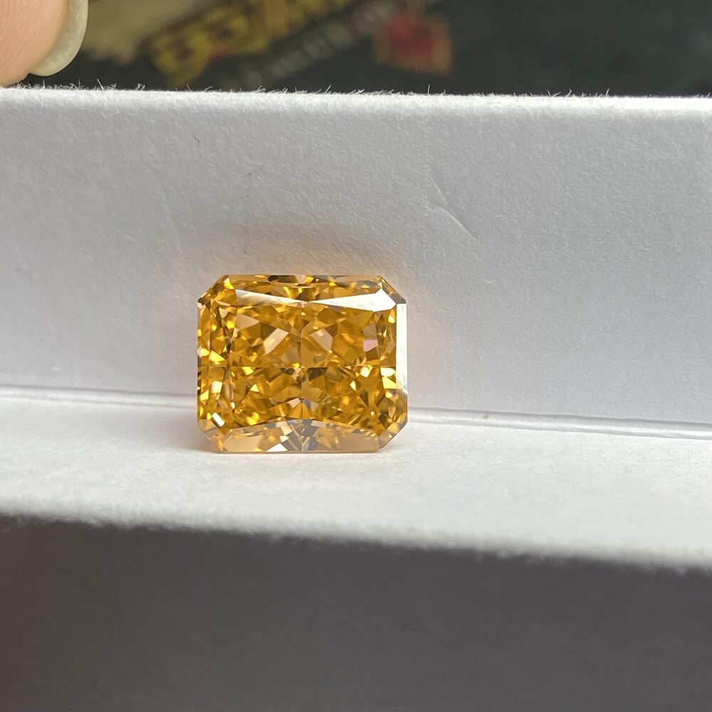 Meisidian 6A Cz Diamant 10X12Mm 12 Cts Verpletterd Radiant Cut Morganite Roze Zirconia Steen