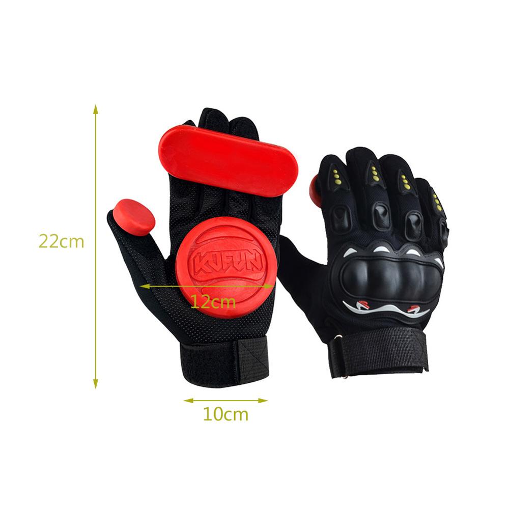 KUFUN Skateboard Handschuhe Downhill Slide Handschuhe Feuer Stein Flint Funken Longboard Handschuhe Schutz Getriebe/Pad Downhill Slide Handschuhe