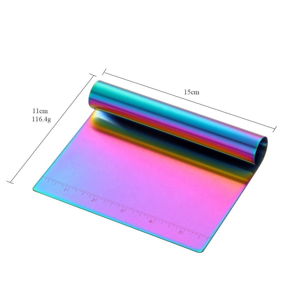 Stainless steel scraper with scale baking tool dough cutter scraper baking tools for cakes: 1