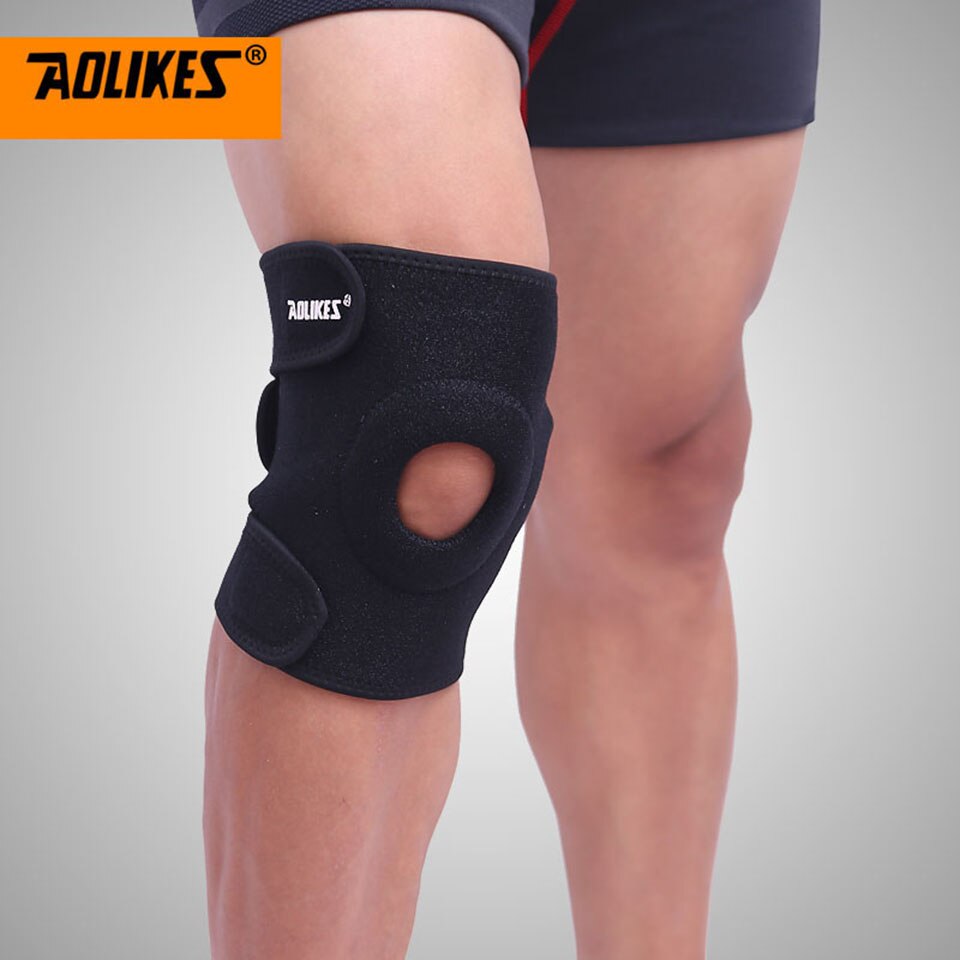 AOLIKES 1 Uds rodillera deportiva ajustable rodillera de voleibol de fútbol rodillera para pierna, rodillera protectora de rótula
