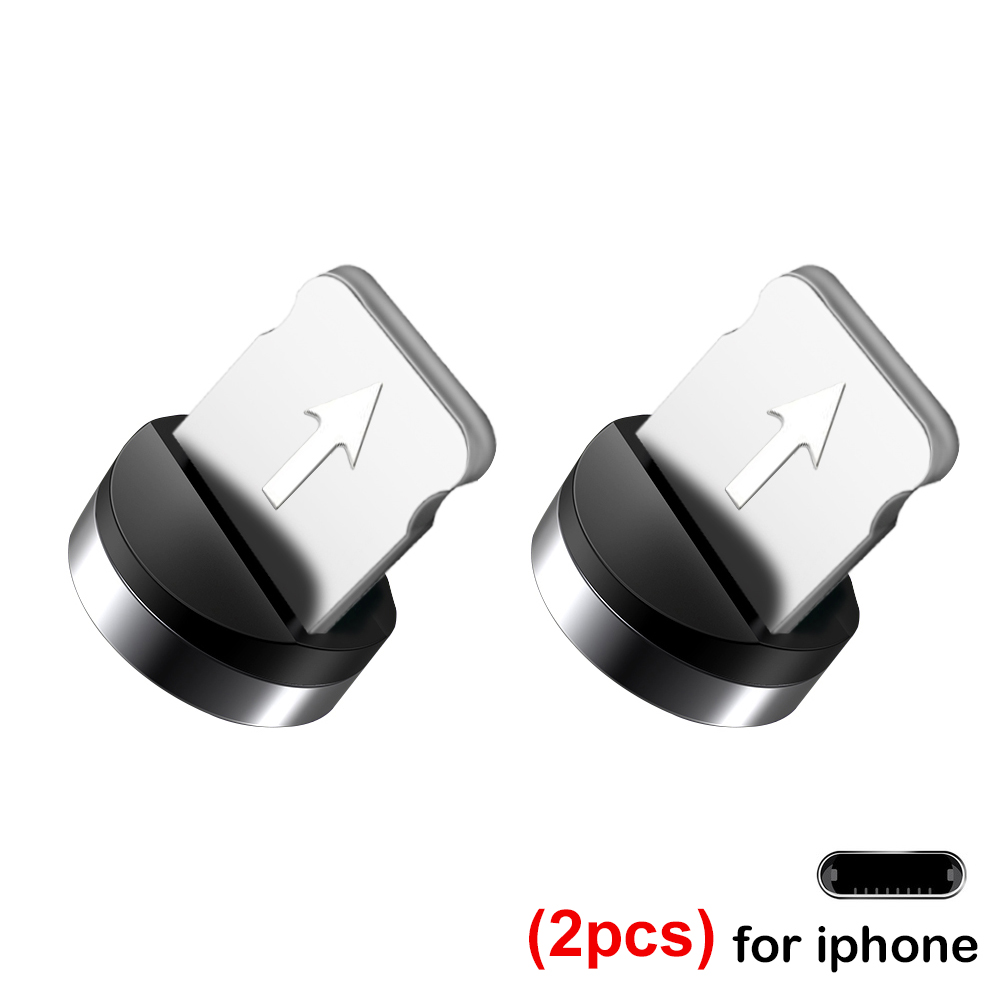1/5pcs Round Magnetic Cable Tip Micro USB Charging Cable Plug USB Type C Magnet Cable Adapter for Iphone Magnet Charger Adapter: Silver