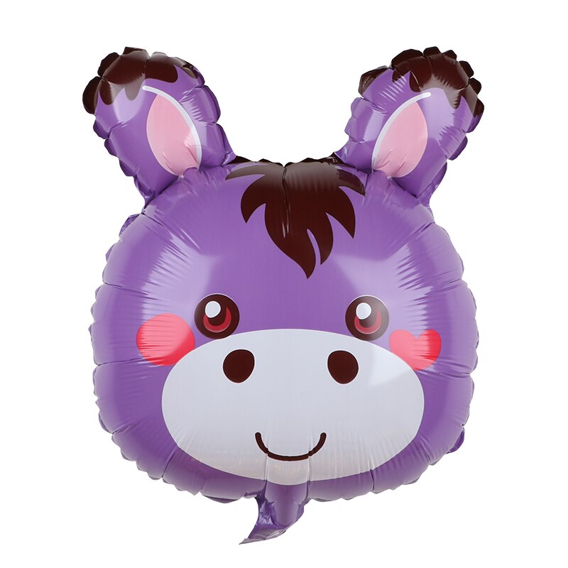 10pcs Aluminum Foil Helium Balloons Cartoon Animal Children's Day Wedding Birthday Decor Kids Panda Rabbit Balloons Party Favor: Olive