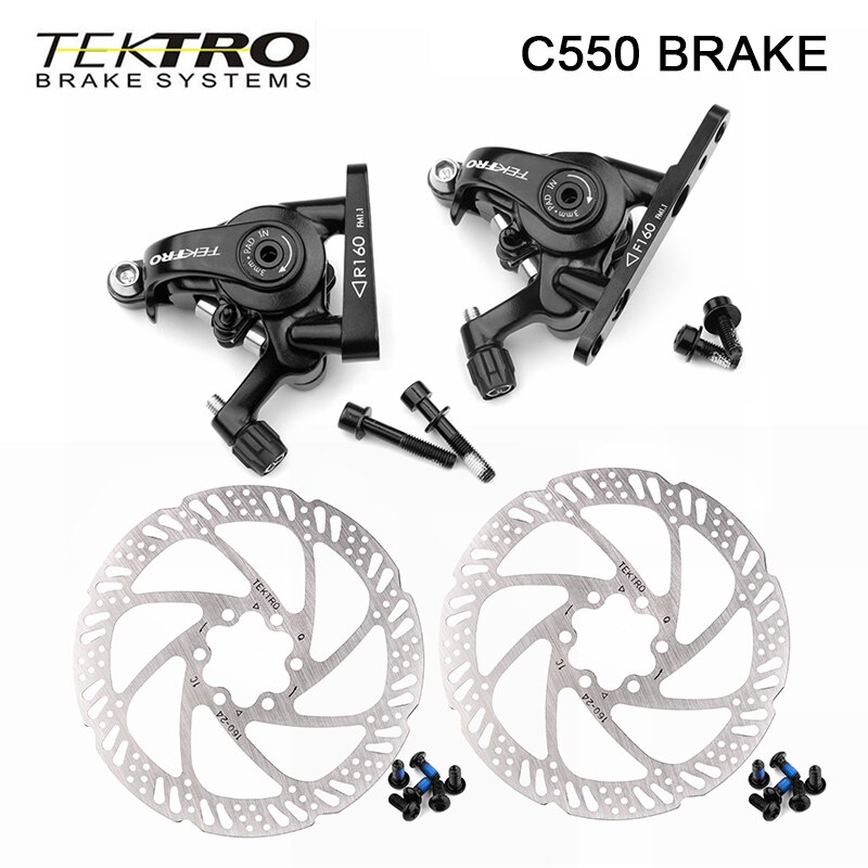 Tektro MD-C550 Road Bike Brakes Flat Mount Disc Brake Cliper Double Piston Bicycle Dual Piston Brakes