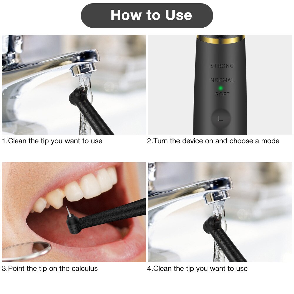 Tandfläckar verktyg dental scaler tandsten tandsten plackborttagning el sonic