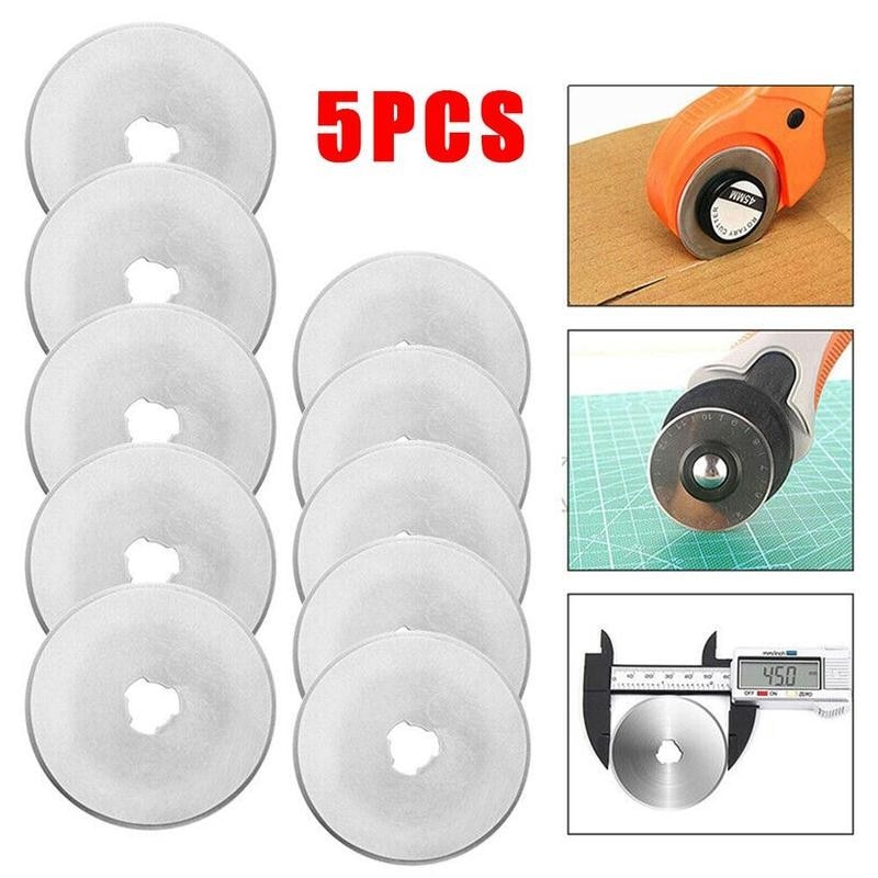 5 stk 28mm 45mm rotorskærer genopfyldningskniver patchwork stof læder håndværk stål cirkulær syning quilteskær