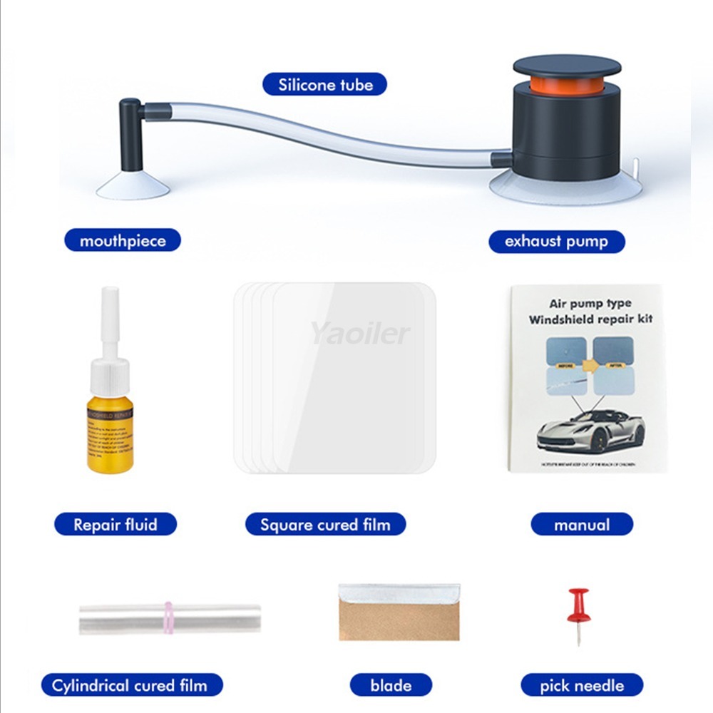 Reparationssæt til bilrude, glasrestaureringsmiddel, gør-det-selv-vinduer, reparationsværktøj til revner i forruden, lim til glas, bilforsyninger