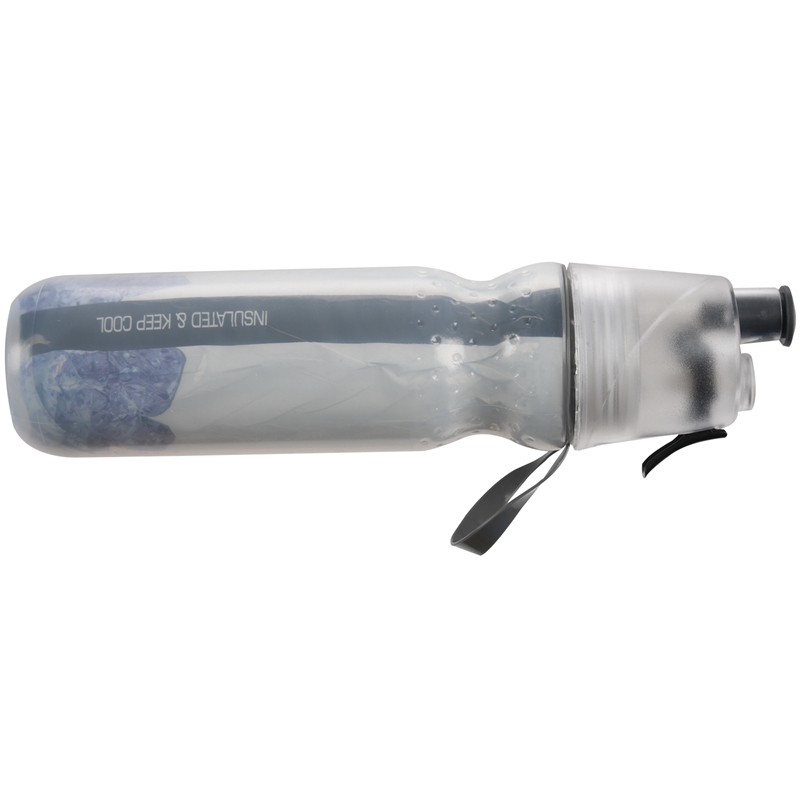 Water Bottles Insulated Mist Spray Water Bottle Double Layer Ice Cold Bottle Sports Outdoor Drinking Kettle Black