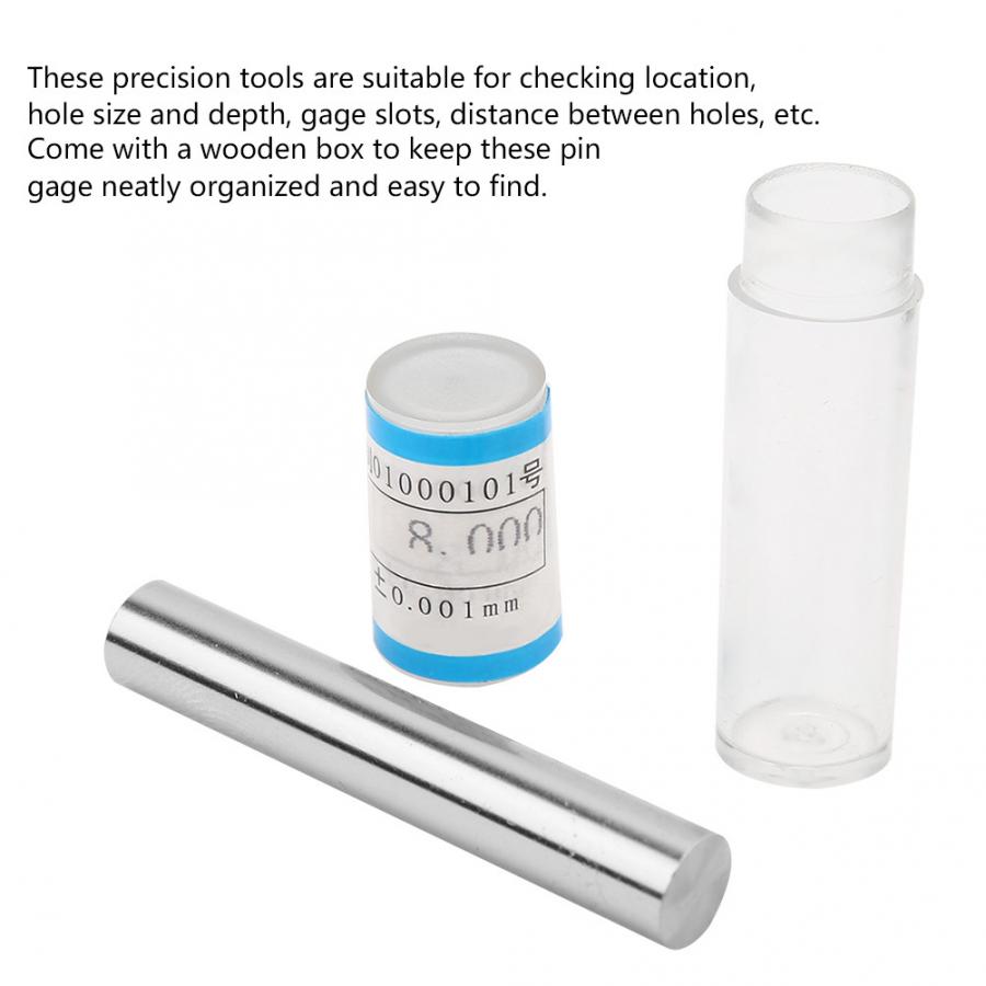 50 stuks 7.51-8mm Plug Pin Gage Set 0.001mm Tolerantie Lager Stalen Precisie Tool Hoek Gauge Pin gage Set
