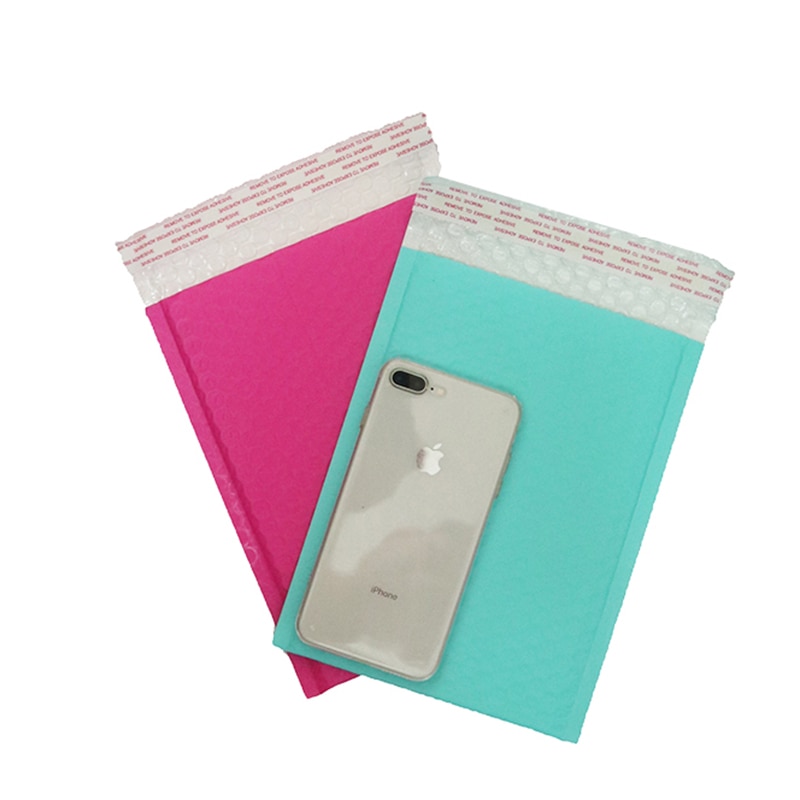 60 stk/parti plastik boble mailers grøn pose med boble rose rød ekspres emballage kuvert post boble pose 18 x 23cm