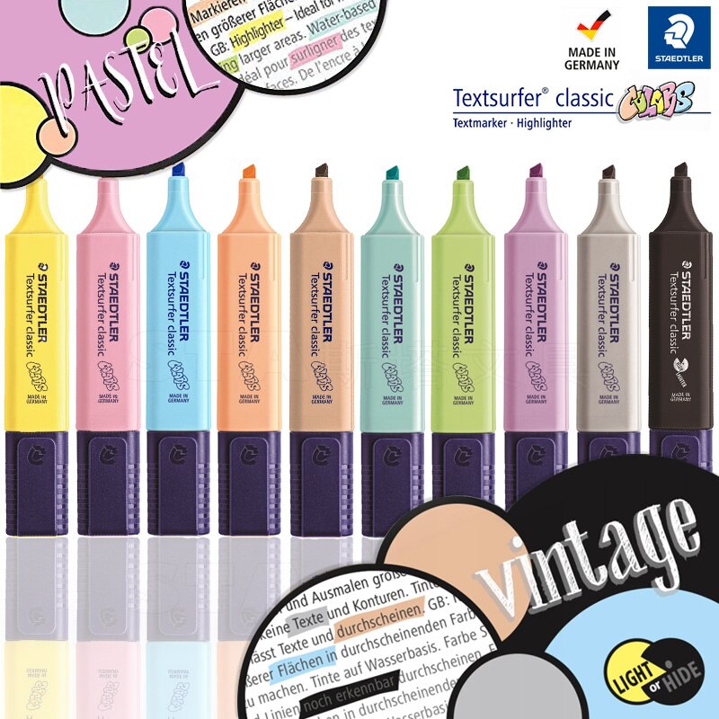 8 Stuks Of 9 Stks/set Staedtler Highlighter Schuine Marker Pen Kids Graffiti Journal Marker Pen Nota Pen Schoolbenodigdheden