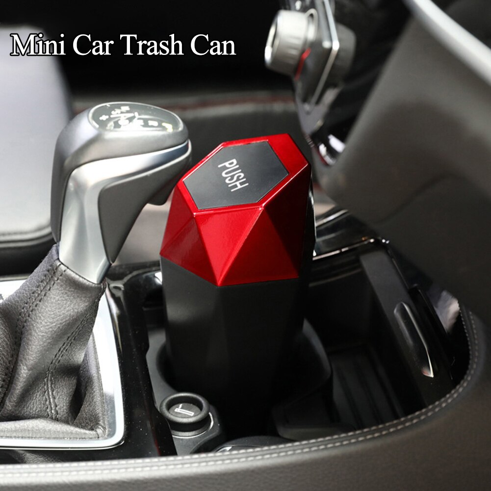 Cubo de basura portátil para coche con tapa y Mini cubo de basura para coche a prueba de fugas, utilizado para el hogar del coche dormitorio Cocina Oficina