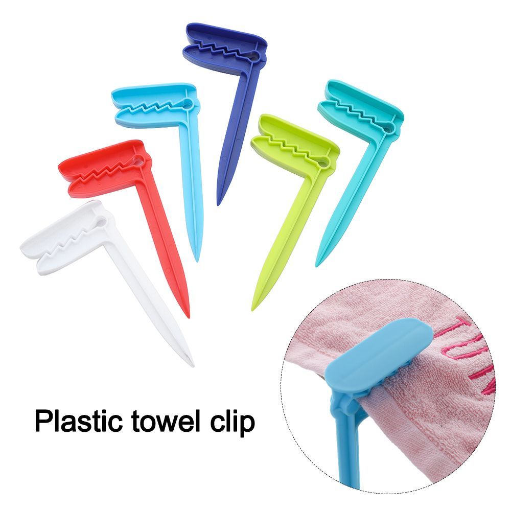 4Pcs Plastic Handdoek Klem Decoratieve Wasknijpers Strandlaken Clip Camping Mat Clip Handdoek Klem Wasknijpers Huishoudelijk Gereedschap