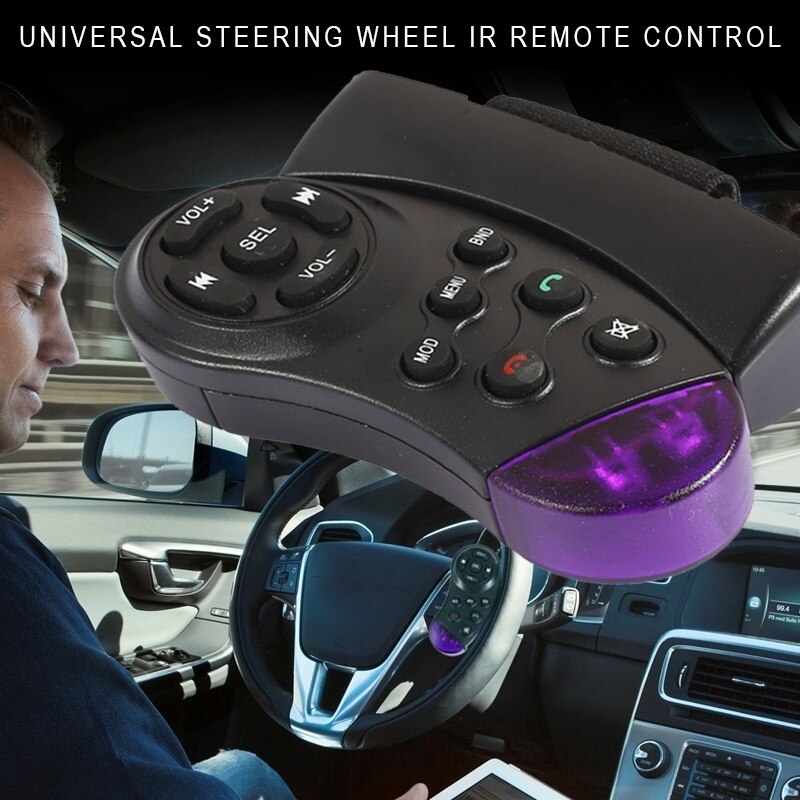 Universal Steering Wheel IR Remote Control For GPS Car CD DVD TV MP3 Player