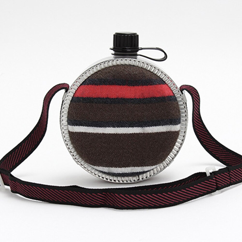 2L Portatile Bollitore da Viaggio Cinghia Regolabile Campeggio Sentiva Isolamento Termico a Righe all'aperto Mensa da trekking Grande Capacità