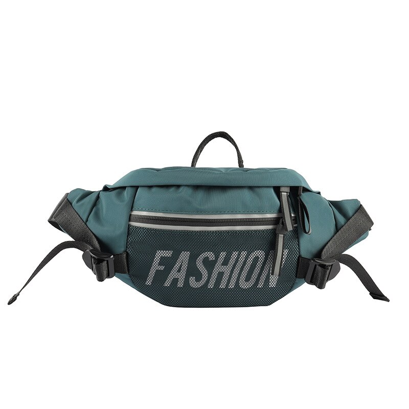 Reflektierende Schulter Tasche Hüfte hüpfen Taille Geldbörse Männer Frauen Oxford Bote unisex Taschen Über Brust Pack Sport: Grün