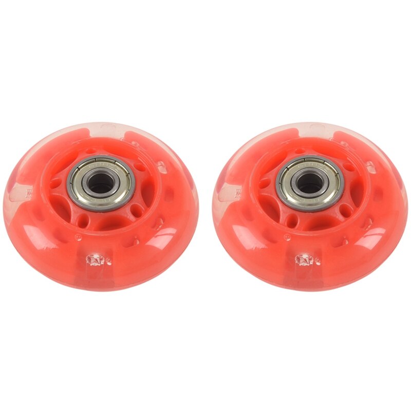 1 paire 8mm Dia 608ZZ portant la roue de patin de patinage de Scooter en ligne rouge