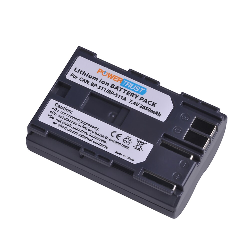 Batería de cámara de BP-511, 2650mAh, BP-511A, BP511, BP 511, para Canon EOS 40D, 300D, 5D, 20D, 30D, 50D, 10D, D60, G6, BP, 511A, 1 ud.