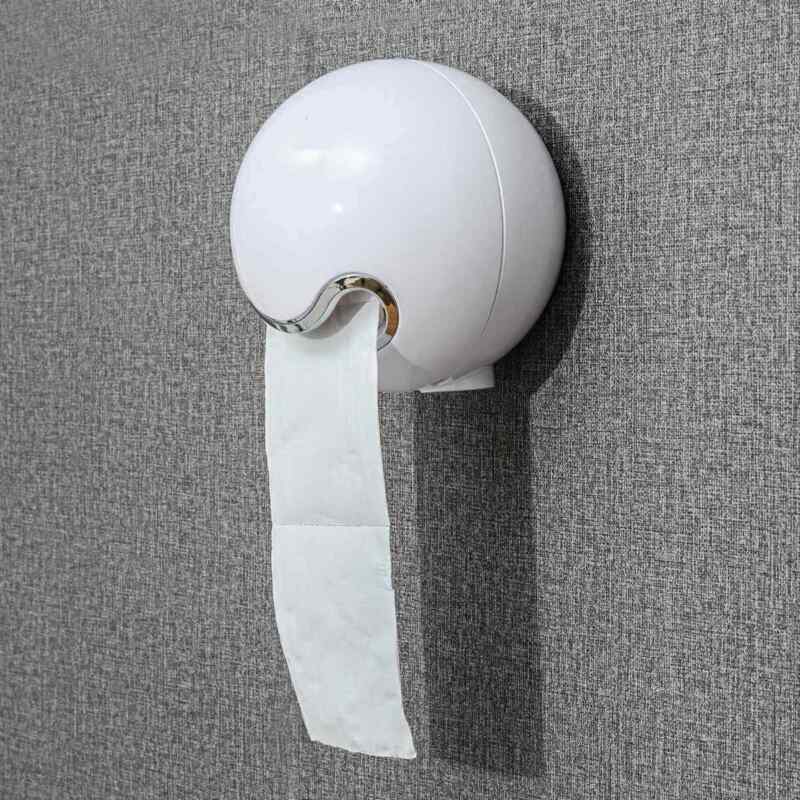 Hem kökspapper låda hållare rund fun face väggmonterad badrum toalettpapper förvaringsväska lock hotell förvaringsbox
