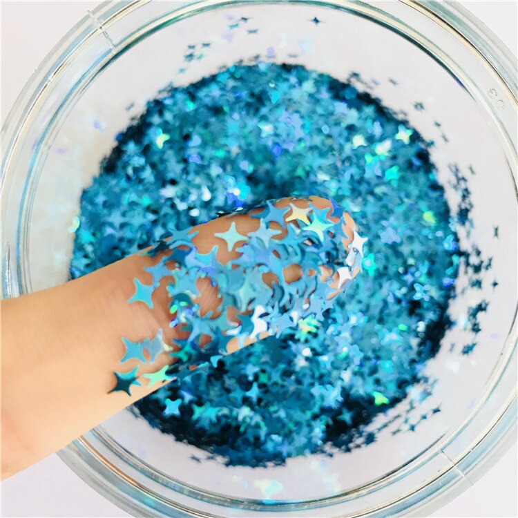 Vier Star Glitter Diy Crystal Slime Levert Ultra-dunne Plakjes Nagels Art Tips Doos Accessoires Decoratie Speelgoed Voor Kinderen