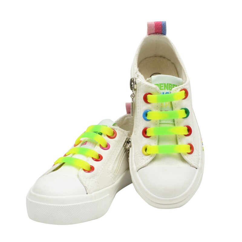 Lacets élastiques en Silicone pour garçons et filles, 1 Pack / 12 pièces