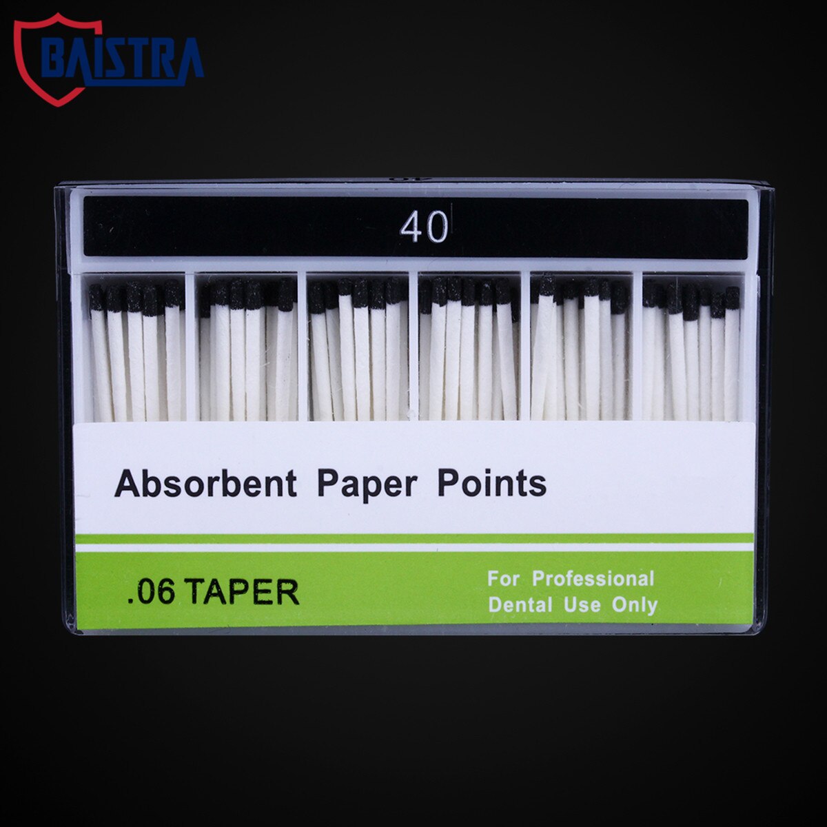 100pcs/Pack Dental Absorbent Paper Points Taper 0.06 Size 15# 20# 25# 30# 35# 40# 15-40#: Size 40